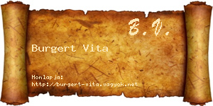 Burgert Vita névjegykártya